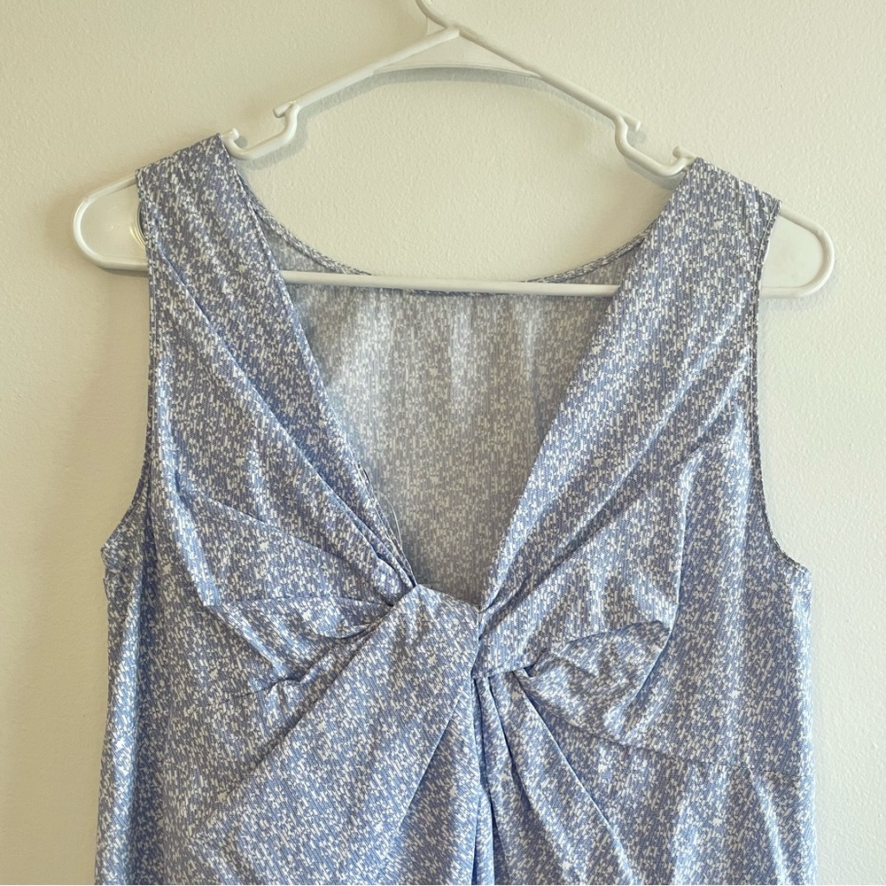 NWT GAP Twist Back Blue Speckled Dress - Picture 2 of 7